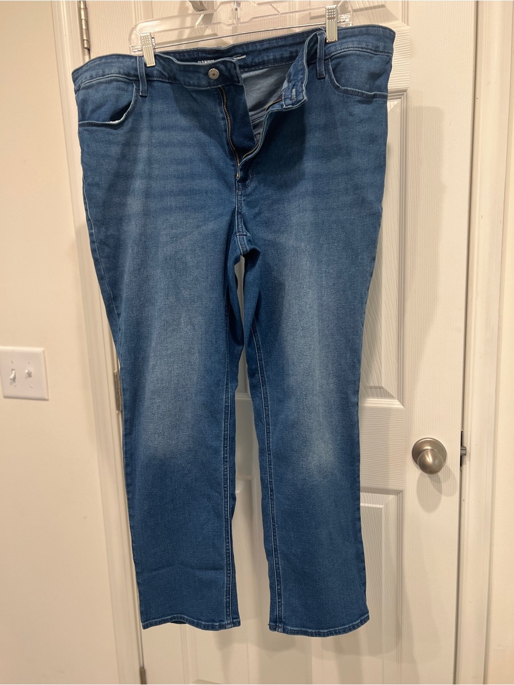 Old Navy Medium Blue High-Rise Wow Straight Jeans
